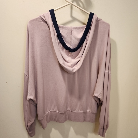 EXPRESS women's Pullover Hoddie Rose Relaxed fit V Neck Sweater size M - Picture 7 of 8